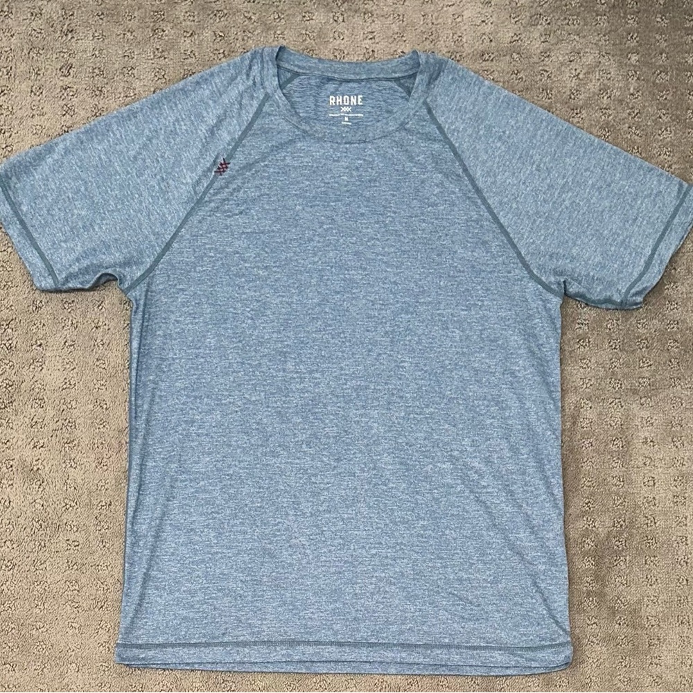 Rhône - Reign - short sleeve - sweat wicking - heather blue - Picture 1 of 5